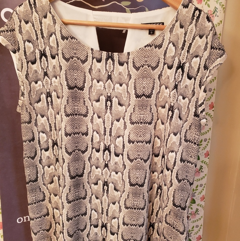 Express Snake Skin Blouse Size Medium